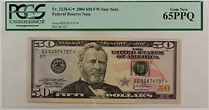 2004 $50 FRN *EG-Star* fw Note�APCGS Gem 65 PPQ�AFr. 2128-G*�A�A�M������s