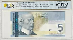 �J�i�_ 2011 5 �h���F�� PCGS ���� UNC 67 PPQ �s�b�N BC-67c