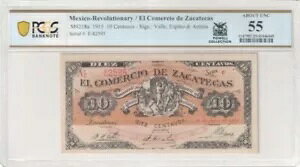 1915 ���L�V�R M4218a 10 �Z���^�{�X PCGS ���� UNC55 �ɂ���