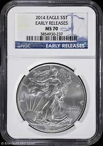 2014 $1 �A�����J�� �V���o�[ �C�[�O�� NGC MS 70 |���������[�X���z�z UNC BU