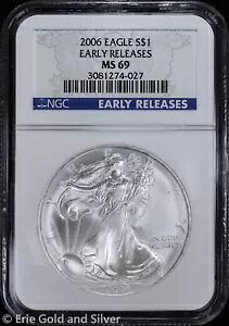 2006 $1 �A�����J�� �V���o�[ �C�[�O�� NGC MS 69 |���������[�X���z�z UNC BU