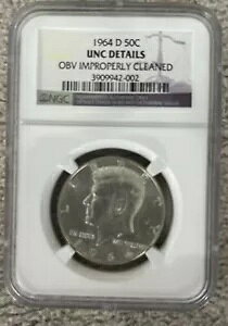 1964-D �f���o�[�~���g �V���o�[ �P�l�f�B �n�[�t�_���[ NGC UNC