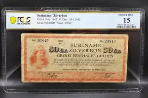 1942 �X���i�� 50 �Z���g �W���o�{�� PCGS ���� 15 �`���C�X �t�@�C�� �s�b�N #104c ��!