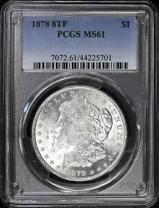 1878-P 8TF $1 �����K�� �h�� PCGS MS 61 | 8 ���H������ UNC