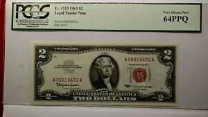 {4} Fr.1513 1963 $2 �@��ʉݎ��� �č����� PCGS 64PPQ VC �V�i