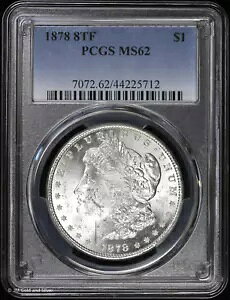 1878-P 8TF $1 �����K�� �h�� PCGS MS 62 | 8 ���H������ UNC
