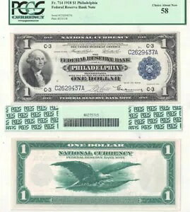 1918 �N $1 �A�M������s�� F-714 PCGS Ch AU-58