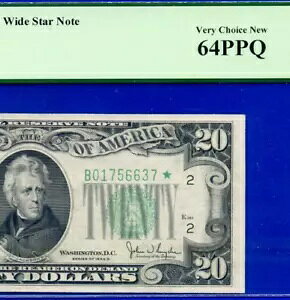 1934D $20 �A�M������s�� PCGS 64PPQ ���A 12 ���m�̃j���[���[�N �X�^�[ Fr 2058-B*