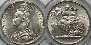 PCGS AU58 �C�M���X 1889 �N���E�� �r�N�g���A �W���u �w�b�h �� Unc ���