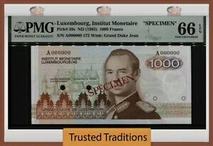 TT PK 59s 1985 ���N�Z���u���N 1000 �t�����W�{ PMG 66 EPQ ��� UNC�B 2 �����ׂ���