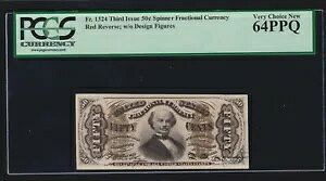 US 50c �[���ʉݎ��� ���b�h�o�b�N FR 1324 PCGS 64 PPQ V Ch CU (074)