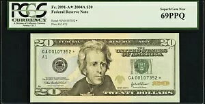 $20 2004A �A�M������s * �X�^�[�m�[�g PCGS �f���炵����� �V�i 69 PPQ