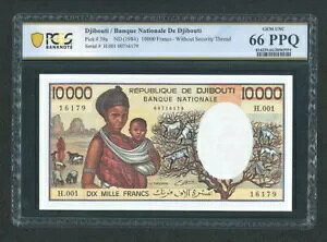 �W�u�`������s 10000 �t���� ND (1984) 39a ��I�����܂��B PCGS UNC 66 PPQ