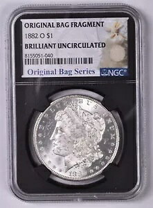 1882-O ���[�K�� �V���o�[ �_���[ - NGC �u�����A���g UNC - �����b�N �o�b�O ���x�� �X�g�b�N�ʐ^