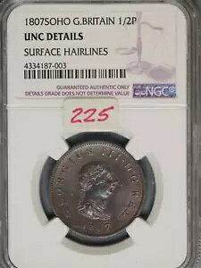 �C�M���X 1807 1/2 �y�j�[ K-662 NGC UNC �ڍ� �\�ʃw�A���C��