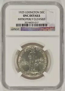1925 ���L�V���g�� �V���o�[ �n�[�t�_���[ 50c NGC UNC �ڍׂ��s�K�؂ɐ��