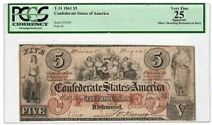 T-31 PF-1 1861 $5 ��R���� - PCGS-C �ɍ� 25 ������