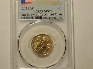 2021 W UNC $5 �S�[���h �����@���s PCGS MS70 �t�@�[�X�g �X�g���C�N