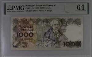 �|���g�K�� 1000 �G�X�N�[�h 1988 P 181 e Choice UNC PMG 64