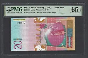 De La Rue (GBR)�A20 ���j�b�g�A2008 �N�A���z���Đ��\�G�l���M�[�u�e�X�g�m�[�g�v�AUNC �O���[�h 65