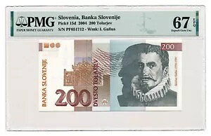 �X���x�j�A���� 200 Tolarjev 2004 PMG �O���[�h MS 67 EPQ �f���炵����� ������