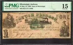 1862�N $1 �W���N�\�� �~�V�V�b�s����x��̒ʉ� MSCR22 ���� PMG 15 CH F (052)