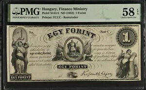 �n���K���[ 1 �t�H�����g 1852 �s�b�N�ԍ� S141r1 PMG: 58 EPQ Choice UNC�B #PL2459