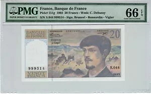 �t�����X 1993 20 �t���� PMG �F�莆�� UNC 66 EPQ �W�F���s�b�N 151g