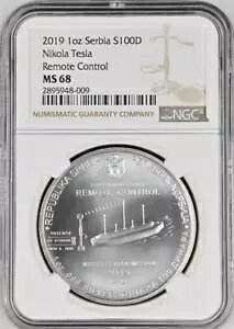 :2019 100 �f�B�i�[��/1�I���X �V���o�[ �Z���r�A NGC MS68 �e�X�� �����R�� ���A R3 ���[ �|�b�v