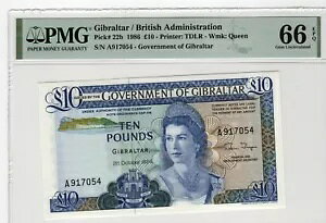 �W�u�����^�� 1986 10 �|���h PMG �F�莆�� UNC 66 EPQ �s�b�N 22b