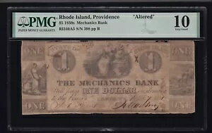 US $1 1850 �N��̋@�B�H��s�v���r�f���X ���[�h�A�C�����h����x��̒ʉ� PMG 10 (398)
