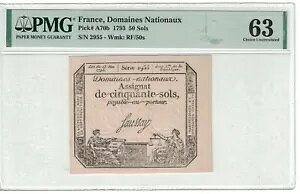 �t�����X 50 �\�� 1793 �s�b�N�ԍ� A70b PMG: 63 UNC. PL1271