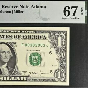 1977A $1 �A�M������s�� - PMG 67EPQ - �g�b�v �|�b�v 1/0 - �t�@���V�[ �V���A�� 00303003