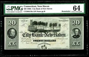1860�N�� �R�l�`�J�b�g�B�j���[�w�u�� 20�h���̎���x��̓s�s��s�� PMG CHOICE UNC 64