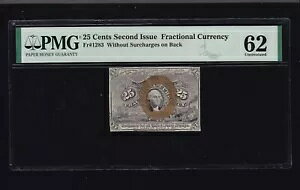 US 25c �[���ʉݎ����i�萔���Ȃ��j FR 1283 PMG 62 CU (02)