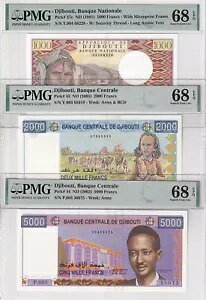 �W�u�` �Z�b�g 3;1000 2000 5000 F. 1991-2005 P 37 43 44 Superb Gem UNC PMG 68 EPQ