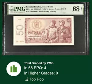 [TOP POP] �`�F�R�X���o�L�A 50 �R���� 1964 P90 PMG 68 SUPERB GEM UNC EPQ