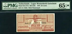 �I�����_ 1944�A25 �Z���g�AP-NE-471b�APMG 65 EPQ Star GEM UNC