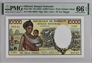 �W�u�` 1984 10,000 10000 �t�����AP 39b UNC PMG 66 EPQ