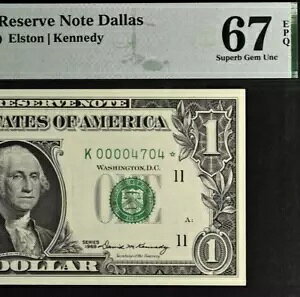 1969 �N $1 �A�M������s�� - PMG 67EPQ - �X�^�[ - ��V���A���ԍ� 00004704*