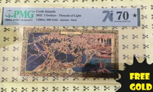 2022 Soul - Threads of Light Cook �ł��B $2 Aurum �S�[���h���� PMG 70 (�����S�[���h�o�b�N�t��)*