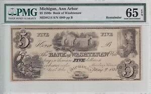1830�N�� �~�V�K���B�A�i�[�o�[�A�E�H�b�V���e�m�[��s $5 ����x�ꎆ�� PMG CU 65 EPQ S/N 4969