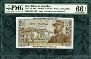 �T���s�G�[�����~�N����:P-24,20 �t����,1950* �G�~�[�� �W�����e�B * PMG �W�F�� UNC 66 EPQ
