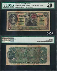 2679: 1887 BANCO NACIONAL VERACRUZ ���ɒ������u�x�X�����vO/P & NP PMG VF20�t��