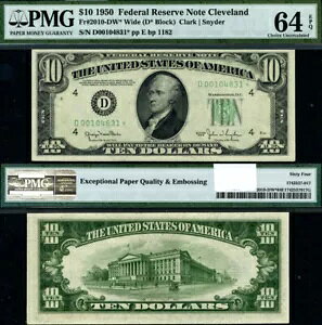FR�B 2010 DW* $10 1950 �A�M������s���� Cle D-* Blck Wide CH PMG CU64EPQ �X�^�[