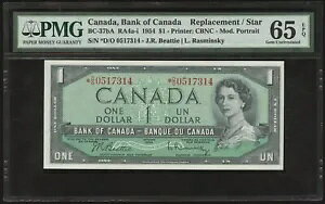 1954 �J�i�_��s 1 �h������ *D/O �m�[�g - PMG �W�F�� UNC 65 EPQ