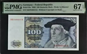 1980 �h�C�c 100 �}���N P34c ���� UNC PMG 67