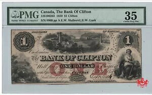 1859 �N���t�g����s $1,8809 - PMG VF35 - �q���W�t�� B.V. $550 125-10-02-02-