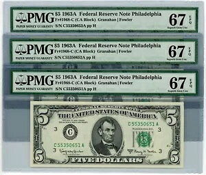 �_���l1968-C $5 1963A 3 �A���A�M������s�t�B���f���t�B�A���� 67 EPQ PMG
