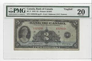 1935 �N �J�i�_��s BC-3�A$2 Osb/Tow SN# A328248 PMG VF-20�A�j��A�p��
